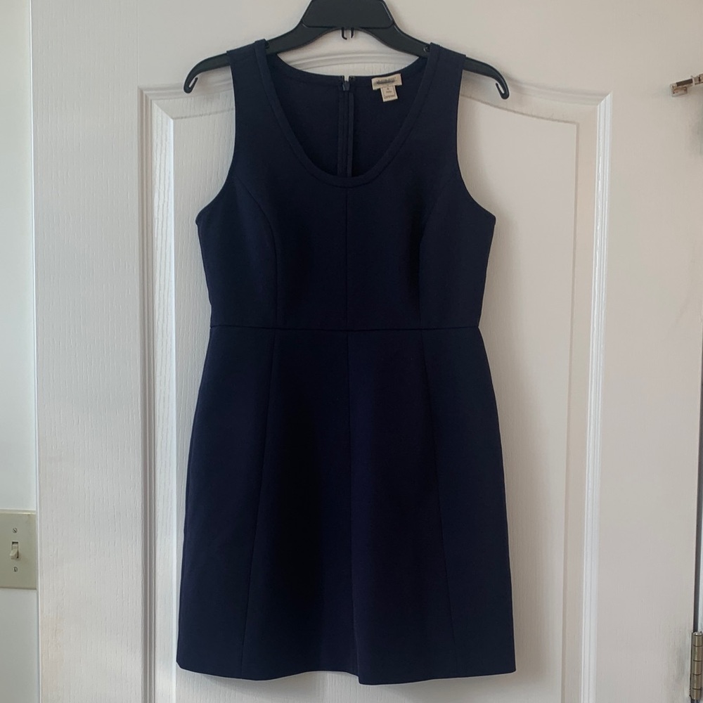 J. Crew Factory Sleeveless Navy Shift Dress